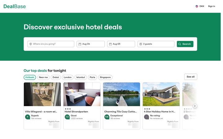 Screenshot of dealbase.com
