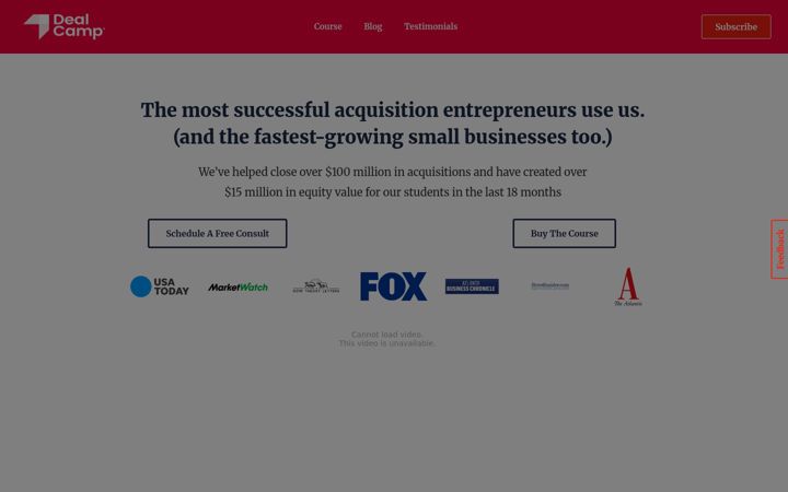 Screenshot of dealcamp.com