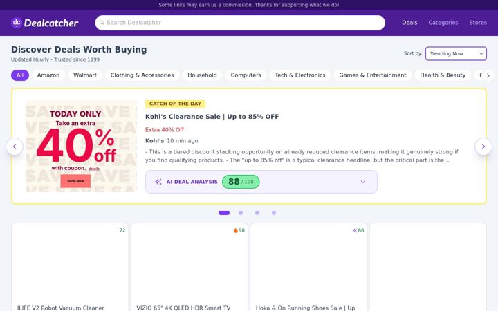 Screenshot of dealcatcher.com