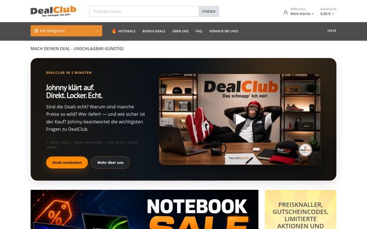 Screenshot of dealclub.de
