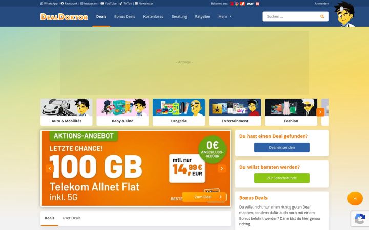 Screenshot of dealdoktor.de