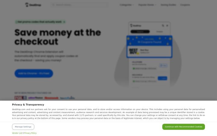 Screenshot of dealdrop.com