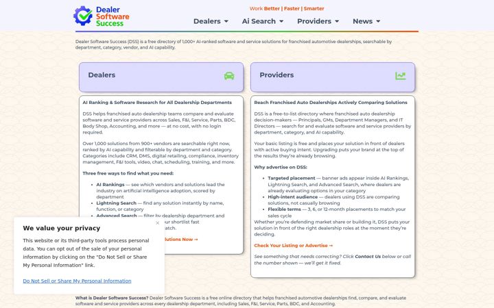 Screenshot of dealer-software-success.com