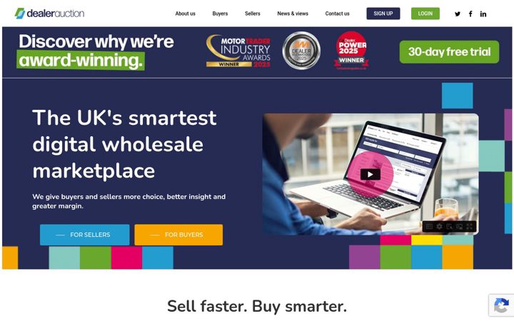 Posnetek zaslona dealerauction.co.uk