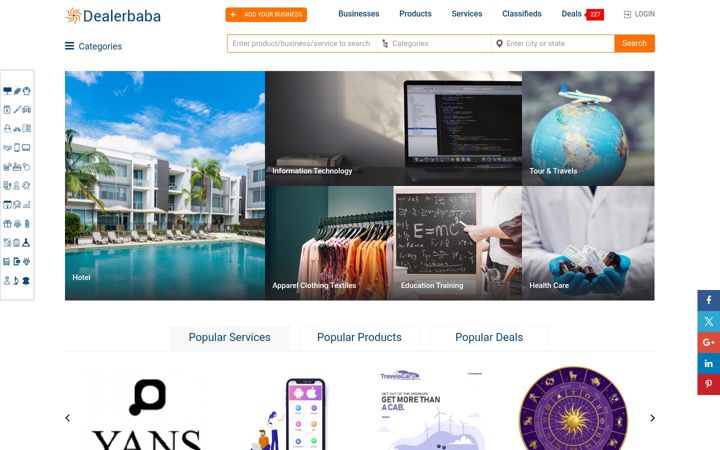 Screenshot of dealerbaba.com