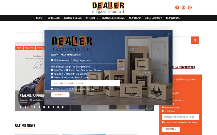Captură de ecran a dealermagazine.it