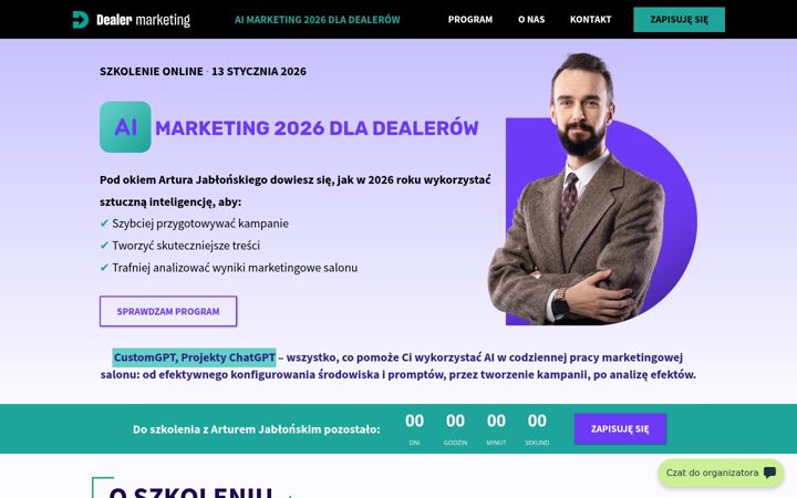 Screenshot van dealermarketing.pl