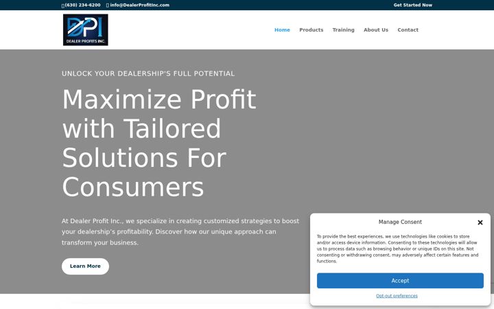 Screenshot of dealerprofitinc.com