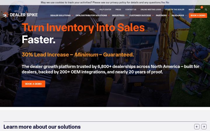 Kuvakaappaus sivustosta dealerspike.com
