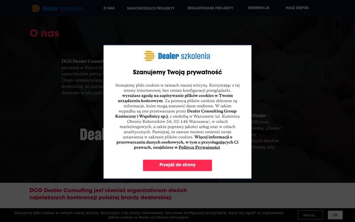 Screenshot van dealerszkolenia.pl