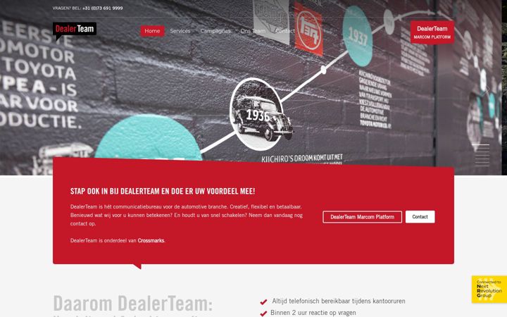 Snimka zaslona za dealerteam.nl