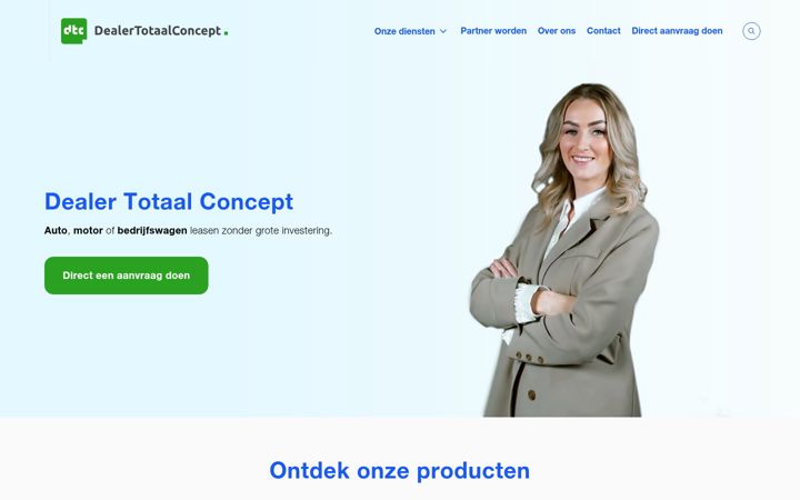 Posnetek zaslona dealertotaalconcept.nl