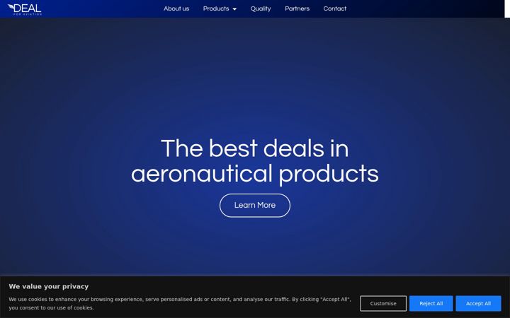 Screenshot of dealforaviation.com