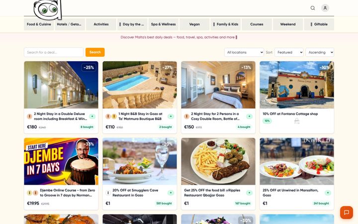 Screenshot of dealgozo.com
