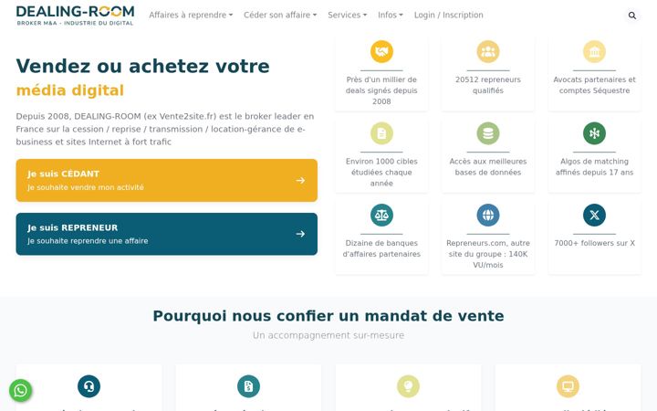 Screenshot of dealing-room.com