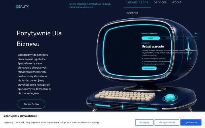 Screenshot van deality.pl