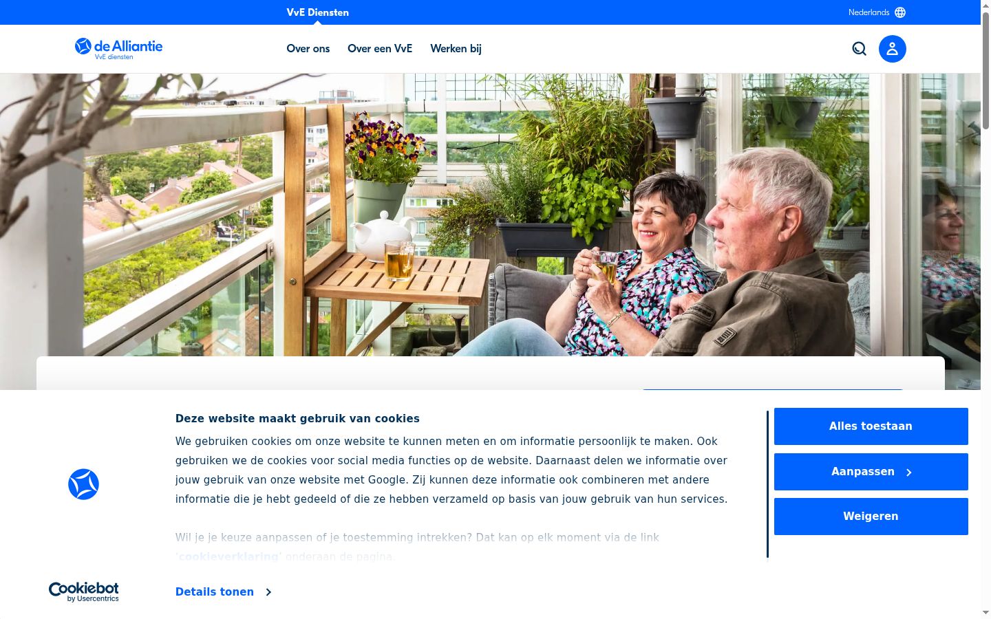 Screenshot del banner di consenso mostrato prima di qualsiasi interazione