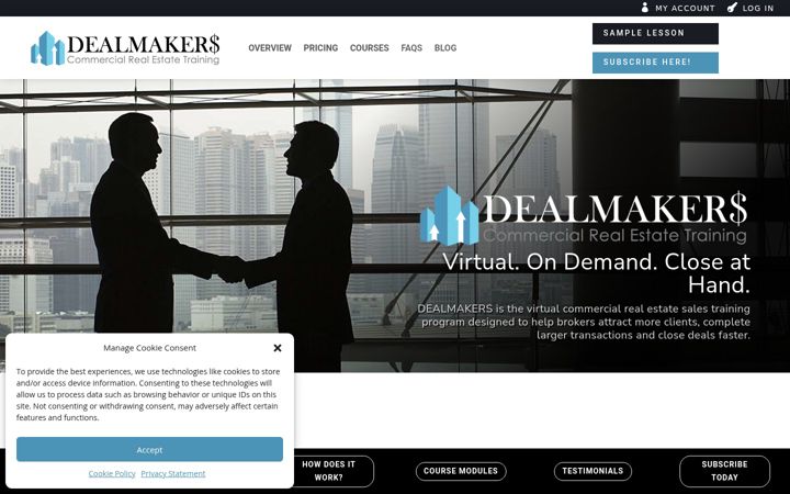 Screenshot of dealmakerscre.com