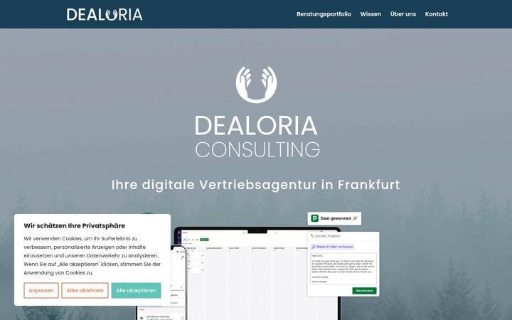 Screenshot of dealoria.de