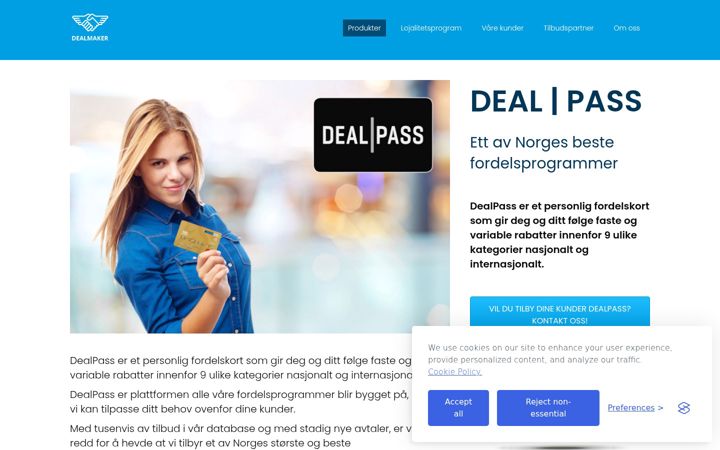 Screenshot of dealpass.no