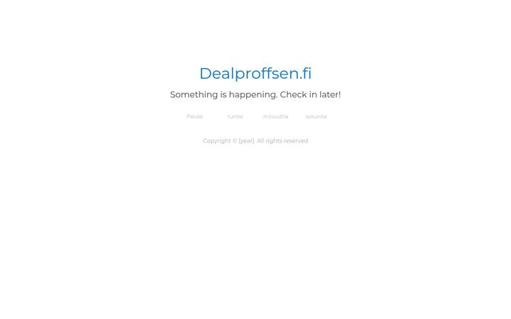 Screenshot ta' dealproffsen.fi