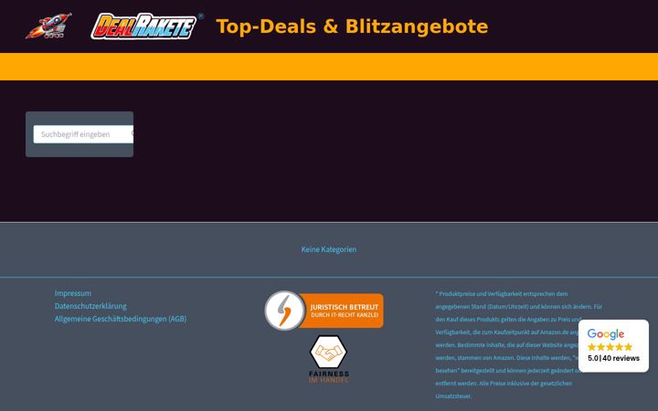 Screenshot of dealrakete.de