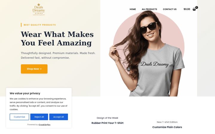 Screenshot of dealsdreamy.com