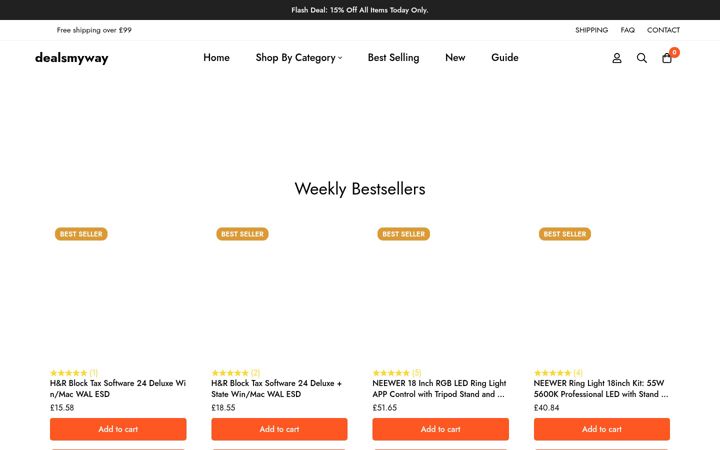 Screenshot of dealsmyway.co.uk