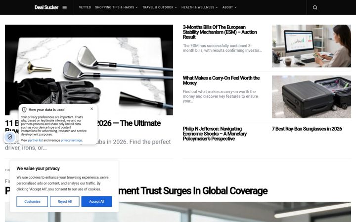 Screenshot of dealsucker.com