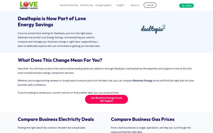 Snimka zaslona za dealtopia.co.uk