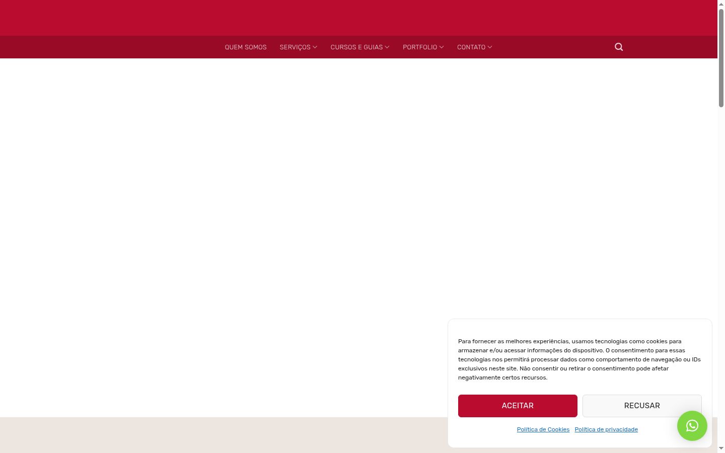 Screenshot of the consent banner shown before any interaction