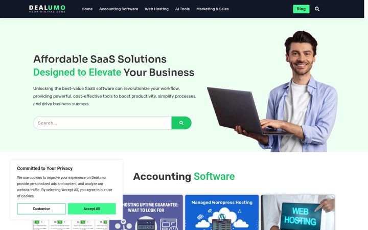 Screenshot of dealumo.com