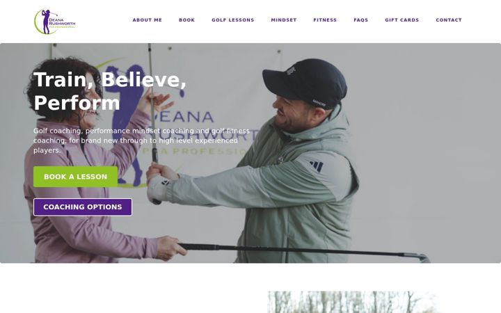 Snimka zaslona za deanagolfpro.co.uk