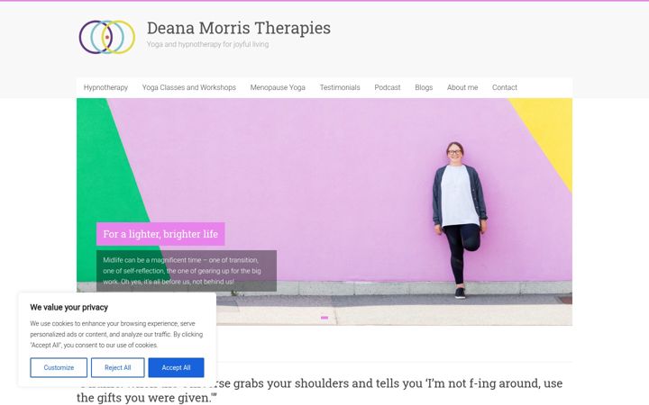 Screenshot of deanamorristherapies.com