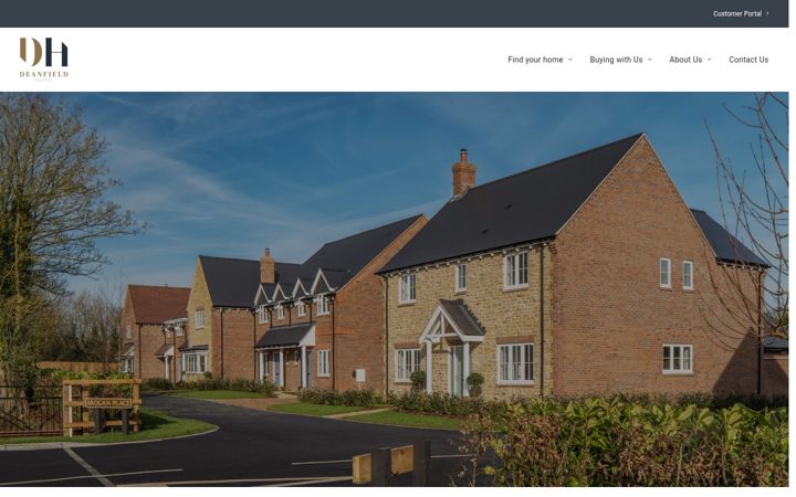 Snimka zaslona za deanfieldhomes.co.uk