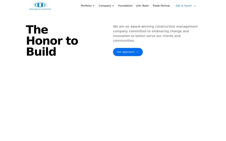 Screenshot of deangelisdiamond.com