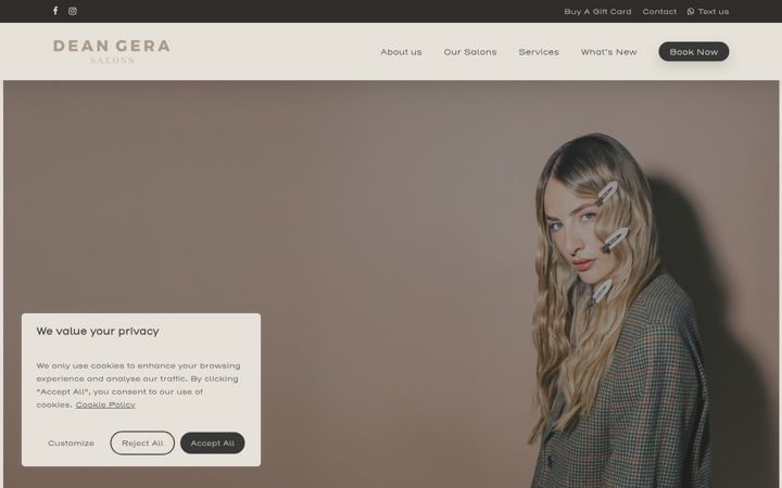 Screenshot of deangera.com