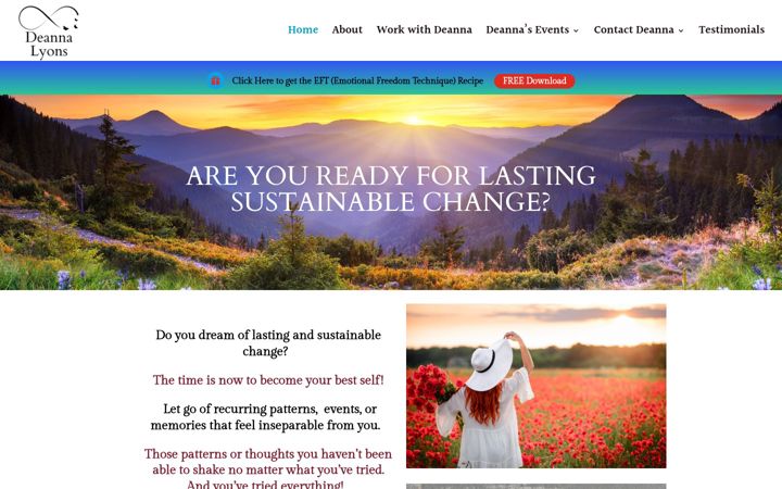 Screenshot of deannalyons.com
