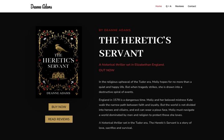 Screenshot of deanneadams.com