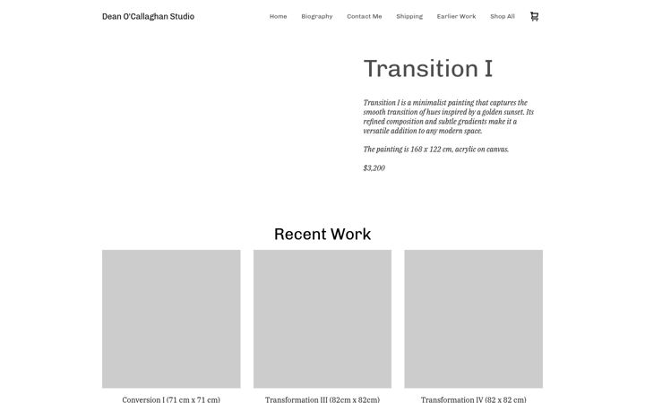 Captura de ecrã de deanocallaghanstudio.com.au