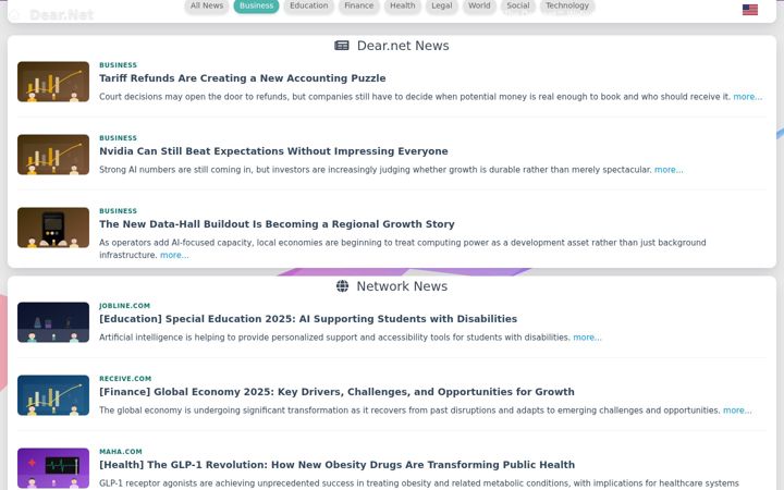 Screenshot of dear.net