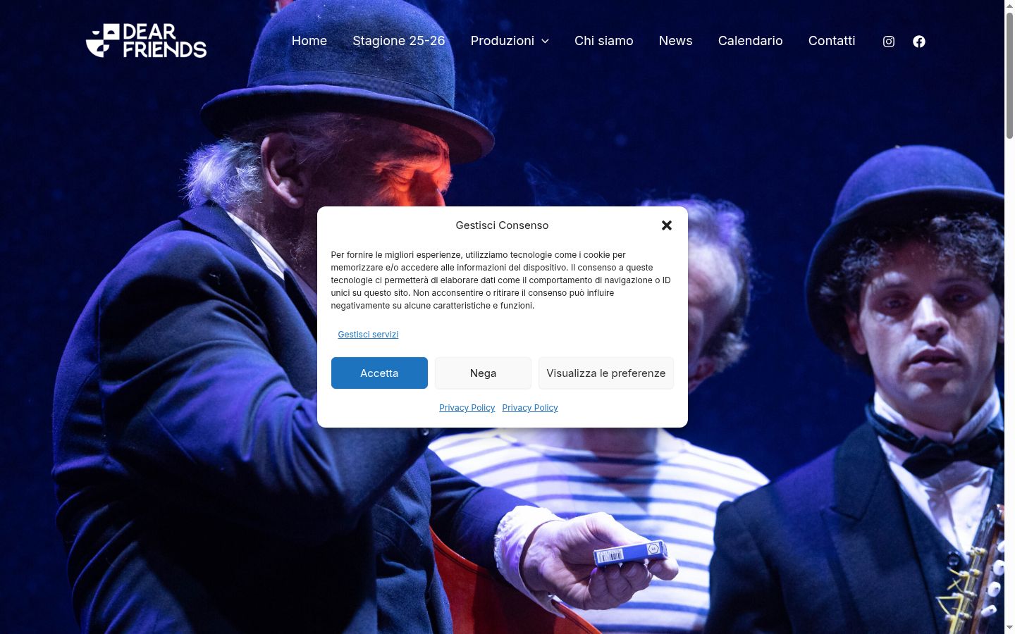 Screenshot του banner συγκατάθεσης που εμφανίστηκε πριν από οποιαδήποτε αλληλεπίδραση