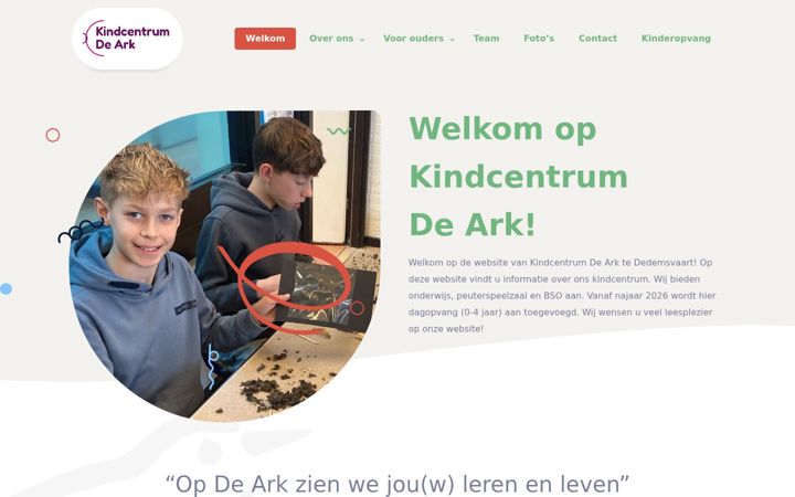 Screenshot van dearkdedemsvaart.nl