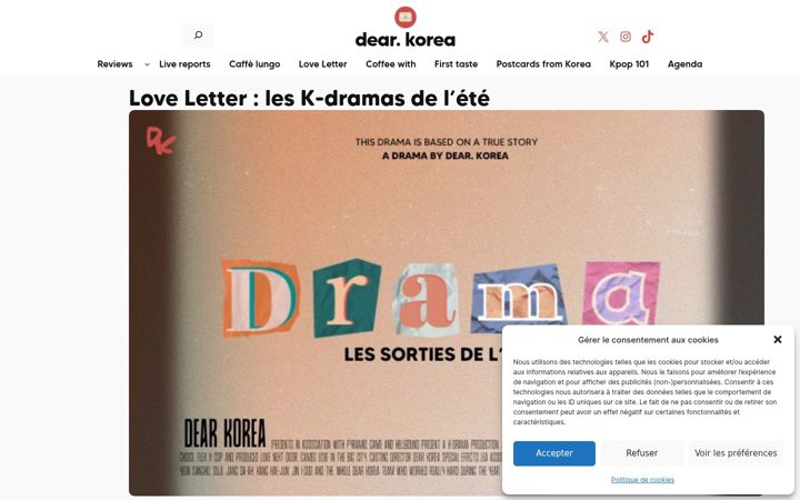 Screenshot von dearkorea.fr