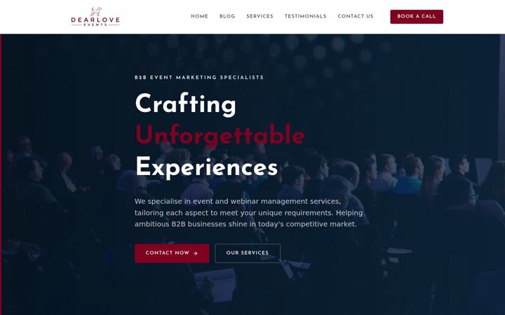 Screenshot of dearloveevents.com
