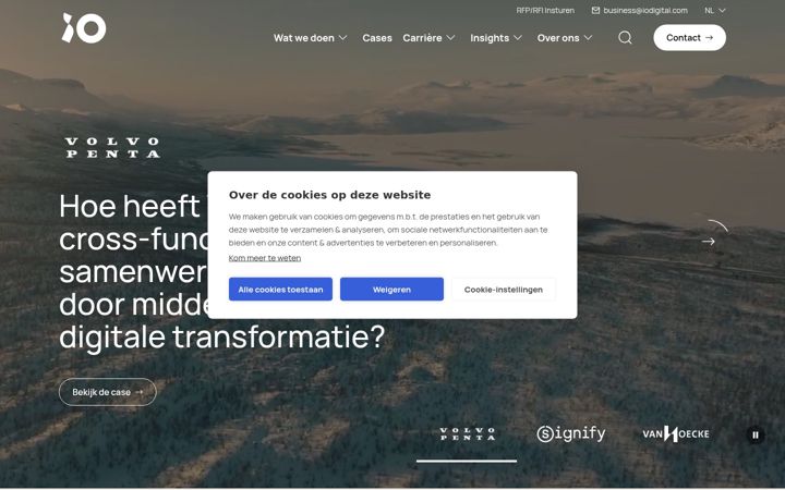 Screenshot van dearnova.nl