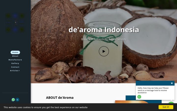 Screenshot of dearomaindonesia.com