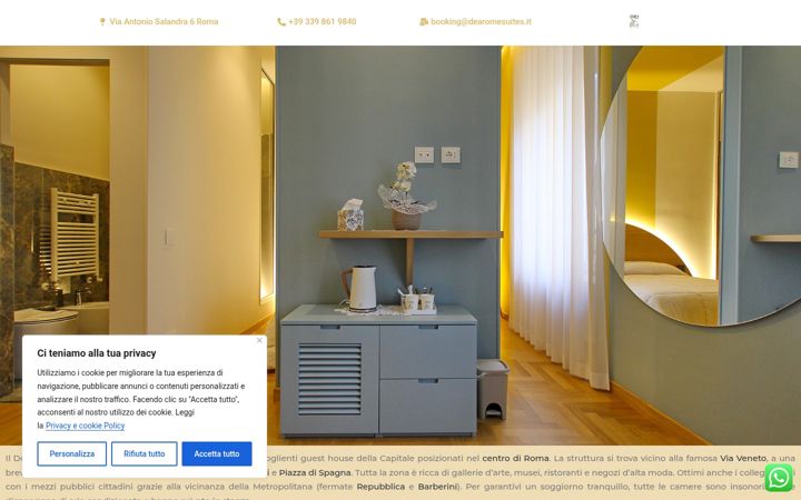 Screenshot of dearomesuites.it