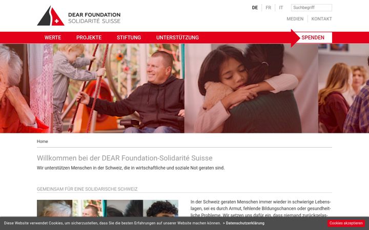 Screenshot of dearsolidaritesuisse.ch