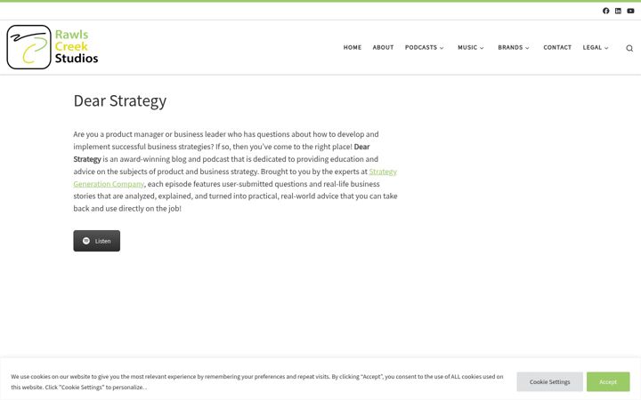 Screenshot of dearstrategy.com